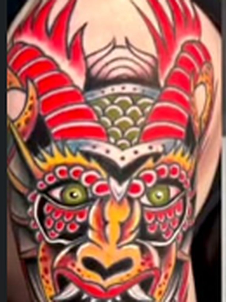 Hannya Mask — tattoo artwork by Jeff R Burt