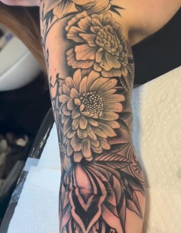 Floral Mandala — custom tattoo artwork print